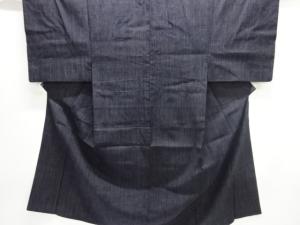 縞織出し本場結城紬男物着物